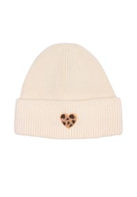 Seasons of April - Beanie ZOE Strick Damen Mütze mit Herz Motiv - weich, warm & modisch - Bordeaux