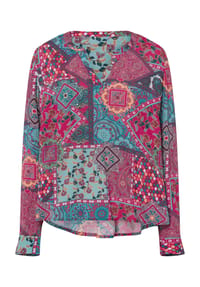 heine - Druckbluse - erdbeere-ozean-bedruckt