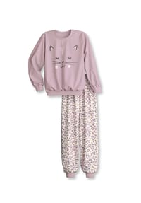 CALIDA - Kinder Bündchen-Pyjama Cat - dawn pink