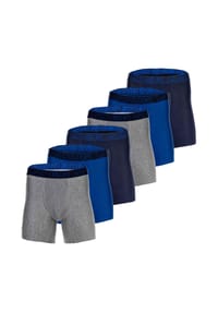 UNDER ARMOUR - Herren Boxershorts, 6er Pack - Performance Tech Boxer Briefs, Stretch, einfarbig - Blau/Grau