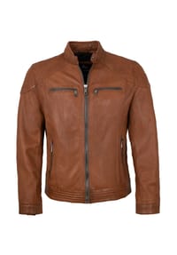 MILESTONE® - Herren Lederjacke Lammnappa cognac - cognac