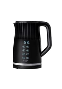 COFI - Adler AD 1350 Wasserkocher 1,7L  mit LED Anzeige & Warmhaltefunktion - Schwarz - Schwarz 26 x 22 x 17 cm