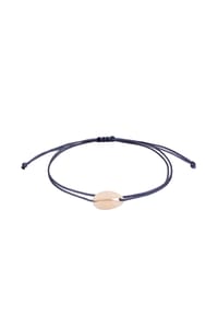 KUZZOÍ - Armband Nylonband Blau Mit Kauri Muschel - Blau
