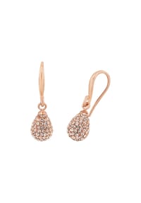 amor - Ohrhänger für Damen, 925 Sterling Silber, Kristallglas - Roségold