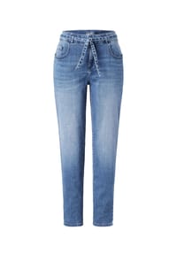 PADDOCK'S® - Relaxed-Fit Jeans mit Kordel CARO - dark blue heavy wash with 3D pleats