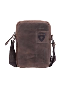strellson RICHMOND - Umhängetasche, Leder, Reißverschluss, für Herren - 702 - DARKBROWNN