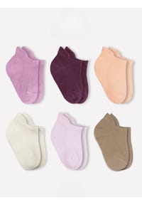 bistyle® - Baby-Sneaker-Socken Basic 6er-Pack, GOTS-zertifiziert, hoher Baumwollanteil - Blau/Ecru/Grau