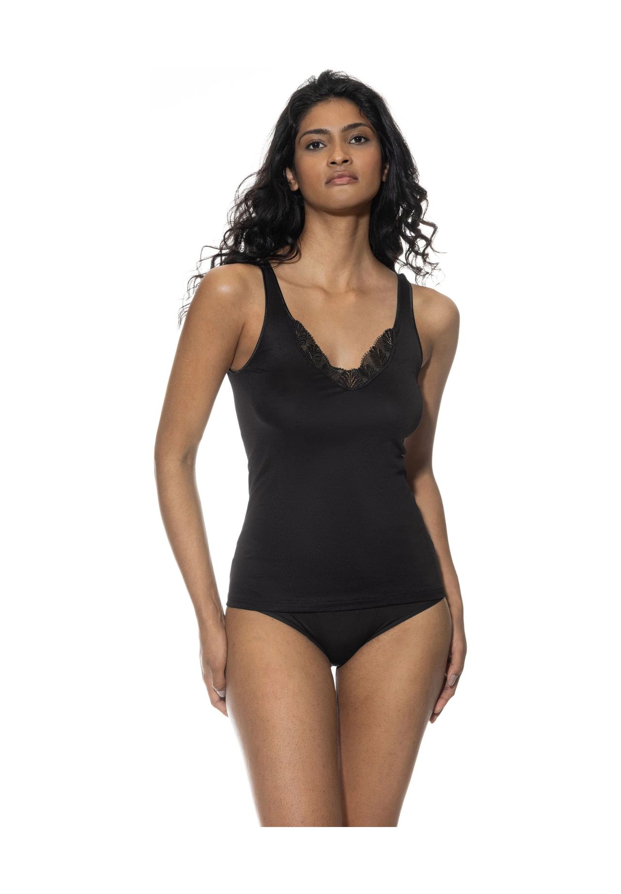 Mey Emotion Elegance Unterhemd, V-Ausschnitt, FüR Damen, Schwarz, 48