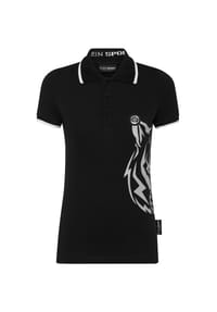 PLEIN SPORT - Poloshirt Ss GLITTER - black