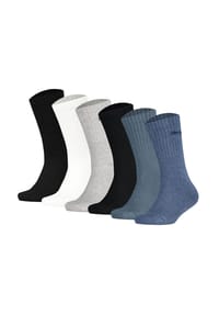 PUMA® - Kinder Socken, 6er Pack - Sport Junior, Frottee-Sohle, Rippbündchen, Logo - Denim
