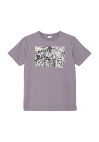 s.Oliver - T-Shirt, Baumwolle, für Kinder - 9206 GREY/BLACK