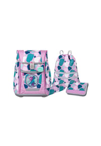 McNeill® TENERO - Schulranzen-Set, 5-teilig, Click Flex Up & Down System, Reflektoren - ROSA