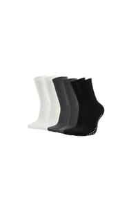 MUNADUNA - 3er-Pack Frottee-Anti-Rutsch-Socken   in S/M Fitness-Socken,Baumwolle,Anti-Rutsch - Schwarz-Grün Mix