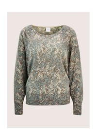 MADELEINE - Stilvoller Strickpullover mit Fledermausärmeln - wollweiß / berber / graphit