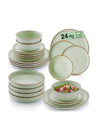 SÄNGER Steingut Geschirrserie Rio Minze - Rio Minze - Grün - Dessertteller Set Rio Minze 6 teiig
