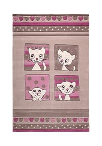 SMART KIDS - Kinderteppich Kitty Kat - - beige weiß