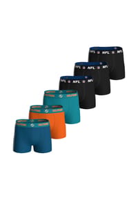 NFL - Herren Boxershorts, 6er Pack - NFL Teams, Boxers, Football, Logo, Baumwollmischung - Buffalo Bills/Schwarz
