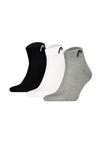 HEAD® - Unisex Quarter Socken, 3er Pack - All Sports Training Quarter 3P, Logo, einfarbig - Dunkelblau