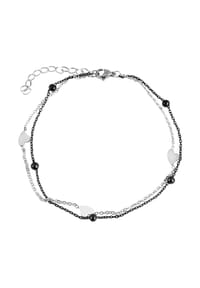 Adelia's Heart Collection - Armband – Herz aus Edelstahl 24+5 cm - schwarz