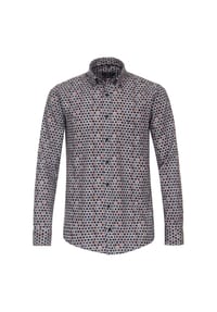 CASAMODA - Herren Freizeithemd "Green"-Kollektion Print Casual Fit - Hellgrau