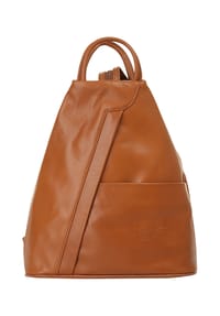Samantha Look - Rucksack Echt Leder, Made In Italy - cognac