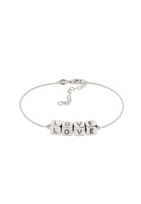 elli. - Armband Love Lettering 925 Sterling Silber - Gold