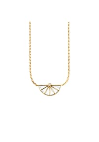 caї - Collier 925/- Sterling Silber 1 Zirkonia - gelb