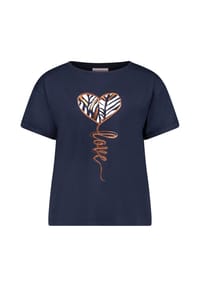 BETTY BARCLAY - T-Shirt, U-Boot-Ausschnitt, für Damen - 8972 D.BLUE/BEIGE