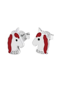 Adelia's - Damen Ohrstecker Einhorn aus 925 Silber - silber