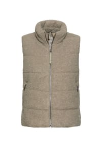 camel active - Teddy Weste mit Reißverschlusstaschen - Braun