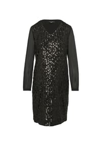 comma, - Cocktailkleid, V-Ausschnitt, für Damen - 99L2  GREY/BLACK