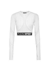 PLEIN SPORT - Sport Top MULTICUT - white