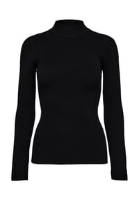 Nümph - Rollkragenpullover "Bia", Rippstruktur, für Damen - 0000 CAVIAR