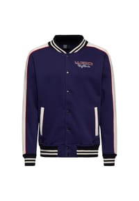 KING KEROSIN - Collegejacke mit großer Rückenstickerei L.a. Mechanic - dunkelblau