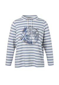 VIA APPIA -DUE- - Sweatshirt mit geschmücktem Motiv - 843  BLEU MULTICOL