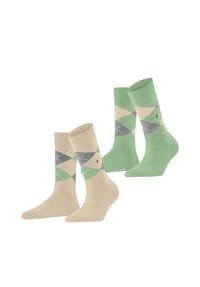 Burlington - Socken, Rippbündchen, 2er Pack, für Damen - 4019 CREAM