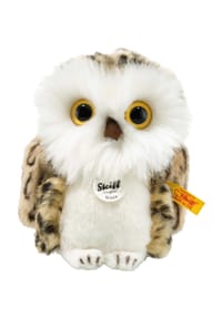 Steiff - Kuscheltier "Wittie Eule", 12 cm - BRAUN/WEIß