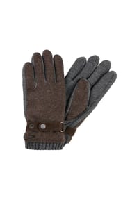 camel active - Strickhandschuhe mit Fleecefutter - Dunkelbraun