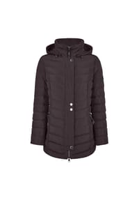 BARBARA LEBEK - Steppjacke Damen mit abnehmbarer Kapuze - Dunkelbraun