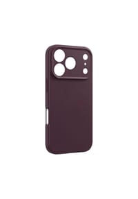 COFI - TFO Silicon Kompatibel mit  iPhone 18 Pro / 17 Pro Dunkelkirschrot - Transparent