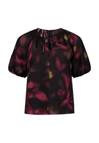 zero - Shirtbluse, Schlüsselloch-Ausschnitt, für Damen - 9848 BLACK/DARK