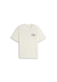 DENIM TOM TAILOR - T-Shirt, Baumwolle, für Herren - 12906 WOOL WHITE