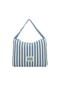 TOM TAILOR MALIE - Shopper, Blockstreifen, Reißverschluss, für Damen - 186STRIPES BLUE
