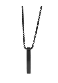 Adelia's - Adelia's Unisex Edelstahl Halskette mit Anhänger - schwarz