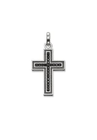 Thomas Sabo - REBEL CROSSES Anhänger Schwarzes Kreuz Pavé - silberfarben