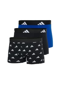 adidas - Active Flex Cotton Pants, kurz, 3er-Pack, für Herren - 000 BLACK
