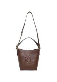 LAUREN RALPH LAUREN BOMBE LOGO - Schultertasche, Leder, für Damen - BLACK