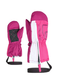 ziener - Skifäustlinge "Leo Minis", Reißverschluss, Gelenkband, für Kinder - 766 POP PINK