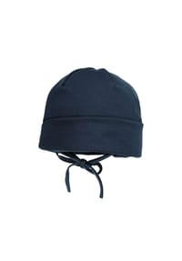 maximo® - GOTS MINI-Mütze, Jersey Bindeband, Umschlagrand, UV 50 - navy