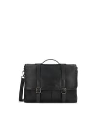 kazar - Schwarze Leder-Aktentasche im Business-Stil mit Laptop-Fach - Schwarz